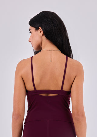 Women's Square Neck Top Purple Fig