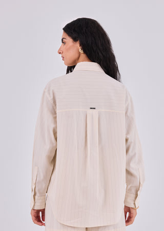 Women's Pinstripe Shirt Stone