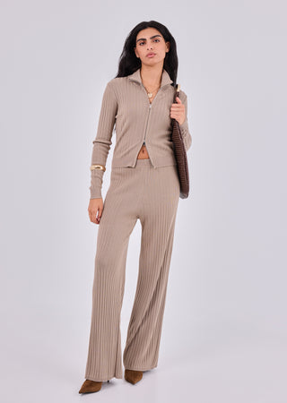 Women's Crop Cardigan Beige
