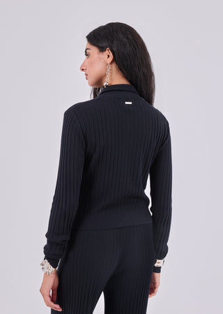 Women's Crop Cardigan Dark Navy