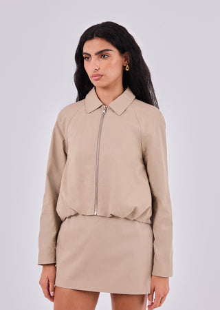 Women's Trench Zip Jacket Beige