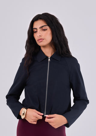 Women's Trench Zip Jacket Navy