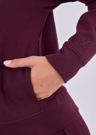 Women's Funnel Neck Jacket Purple Fig