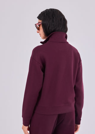 Women's Funnel Neck Jacket Purple Fig