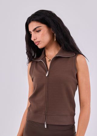 Women's Gilet Soft Brown - LC