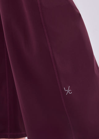 Women's Mid Rise Wide Leg Pant (Regular) Purple Fig