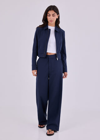 Women's Wide Leg Pants Dark Navy