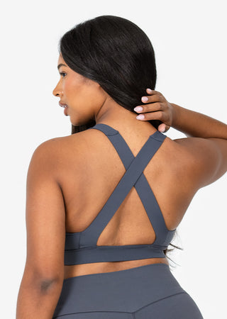 L'COUTURE Sports Bras Elevate Life Crossback Bra Graphite