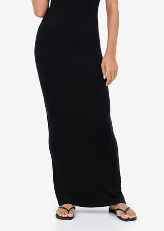 LC Airjet Rib Maxi Dress Black