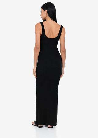 LC Airjet Rib Maxi Dress Black