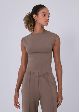 LC All-Around Lounge Cap Sleeve Top Walnut