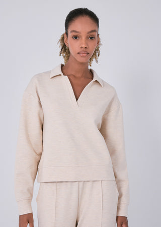 LC All-Around Lounge Collar Sweater Oatmeal Heather