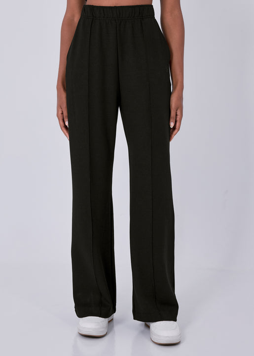 Women's Straight Leg Short Length Pants Black