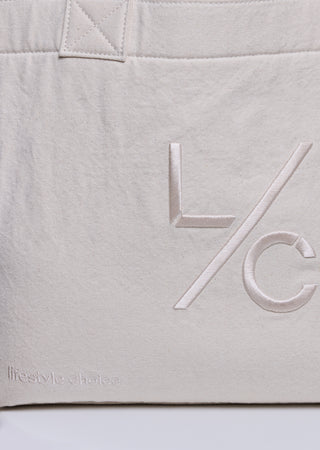LC Bags Ecru / Regular LC Large Tote Bag Ecru