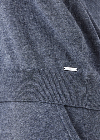 LC Blend Polo Top Mens Merino Wool Blend Polo Top Grey Marl