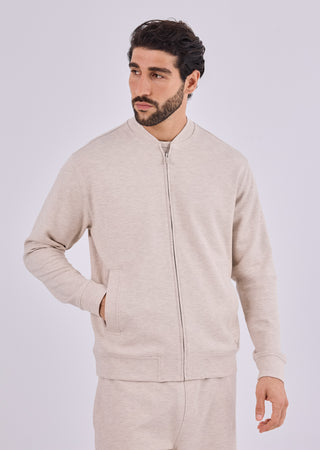 LC Bomber Jackets Men's Bomber Oatmeal Heather