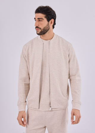 LC Bomber Jackets Men's Bomber Oatmeal Heather