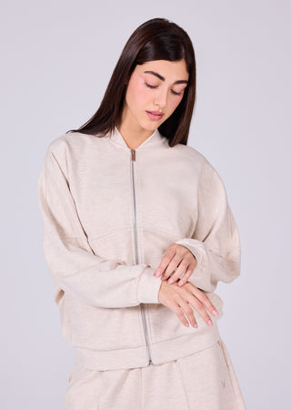 LC Bomber Jackets Women's Jacket Oatmeal Heather