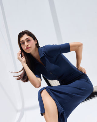 LC Button through Dress Women's Airjet Button through Dress Dark Navy