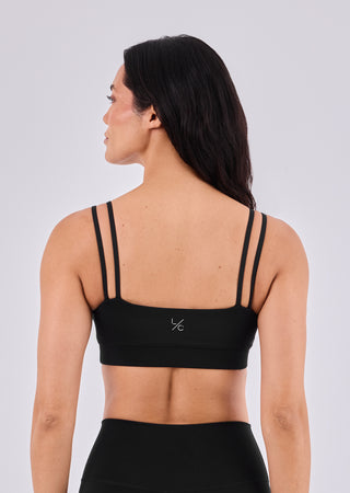 LC Cami Bras Women's Double Strap Bra Black
