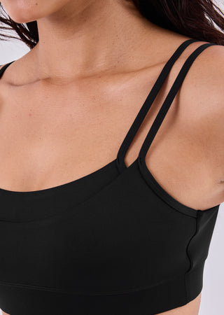 LC Cami Bras Women's Double Strap Bra Black