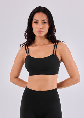 LC Cami Bras Women's Double Strap Bra Black