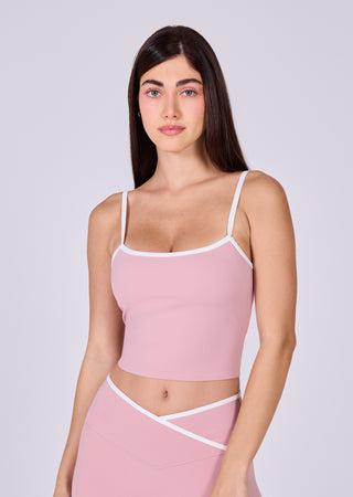 LC Cami Top Women's Contrast Cami Top Dusty Pink