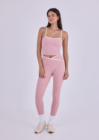 LC Cami Top Women's Contrast Cami Top Dusty Pink
