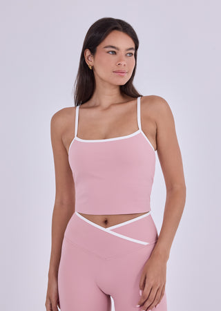 LC Cami Top Women's Contrast Cami Top Dusty Pink