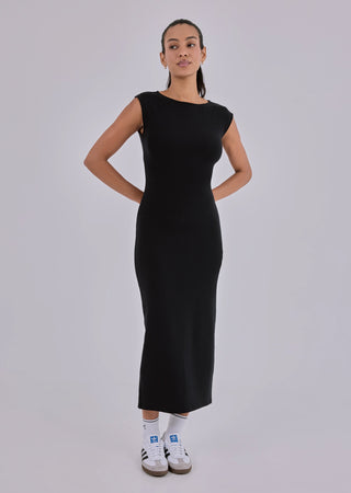 LC Cap Sleeve Dress Women Effortless Cap Sleeve Dress Black