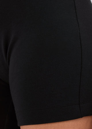 LC Cap Sleeve Onsie Women Effortless Cap Sleeve Onesie  Black