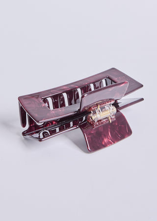 LC Claw Clips Fig Pearl / 0 Square Hair Claw Clip Fig Pearl