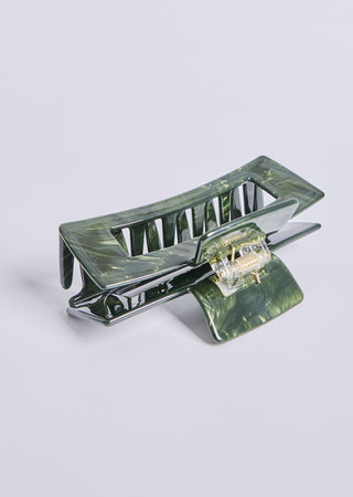 LC Claw Clips Green Pearl / 0 Square Hair Claw Clip Green Pearl