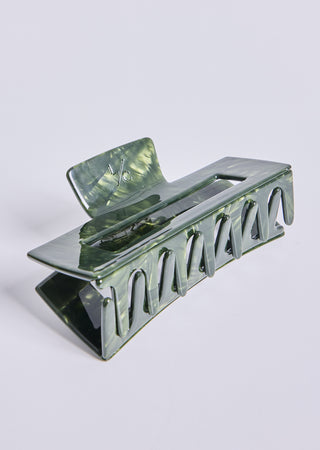 LC Claw Clips Green Pearl / 0 Square Hair Claw Clip Green Pearl