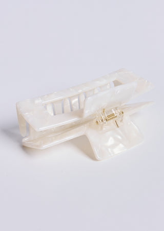 LC Claw Clips Pearl / 0 Square Hair Claw Clip Pearl