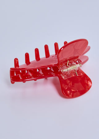 LC Claw Clips Red / 0 Hair Claw Clip Red Pearl