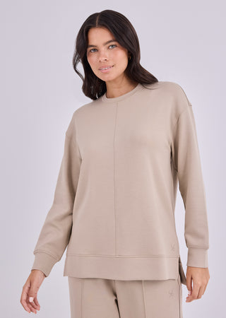 LC Crew Neck Sweatshirt All-Around Lounge Crew Sweat Beige