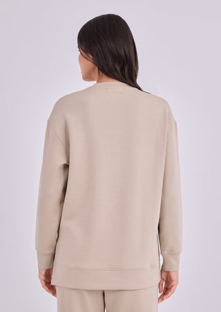 LC Crew Neck Sweatshirt All-Around Lounge Crew Sweat Beige