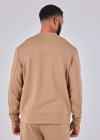 LC Crew Neck Sweatshirt Men's Crew Neck Sweatshirt Camel