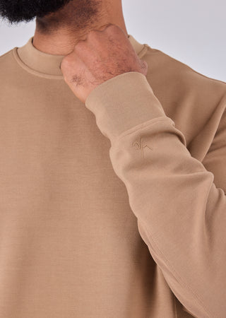 LC Crew Neck Sweatshirt Men's Crew Neck Sweatshirt Camel