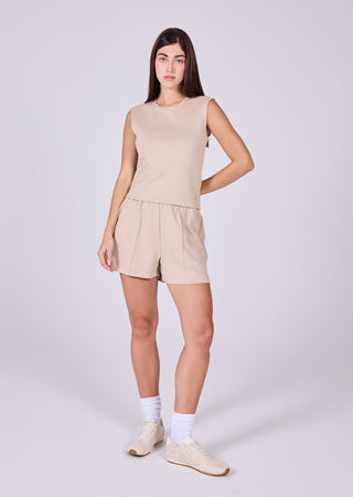 LC Crew Tank All-Around Lounge Crew Tank Beige