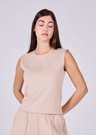 LC Crew Tank All-Around Lounge Crew Tank Beige