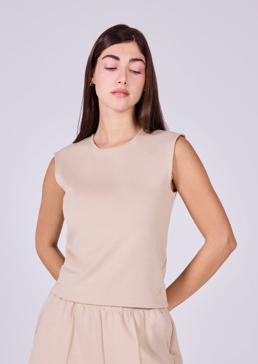 Women's Crew Tank Beige