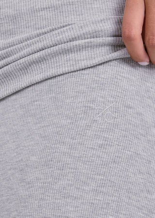 LC Fold Waist Pant Women's Airjet Rib Fold Waist Pant Grey Marl