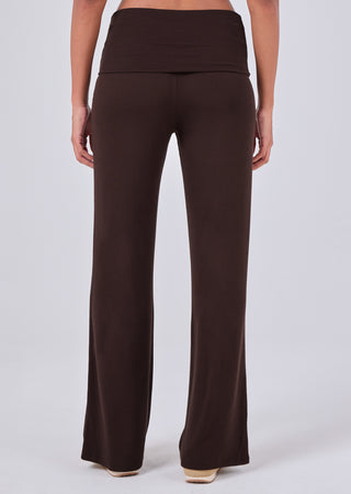 LC Fold Waist Pant Women's Fold Waist Pants Dark Cocoa