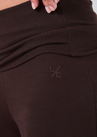 LC Fold Waist Pant Women's Fold Waist Pants Dark Cocoa
