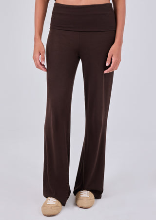 LC Fold Waist Pant Women's Fold Waist Pants Dark Cocoa