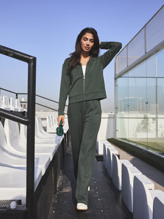 LC Funnel Neck Jackets Women's Funnel Neck Jacket Green Forest