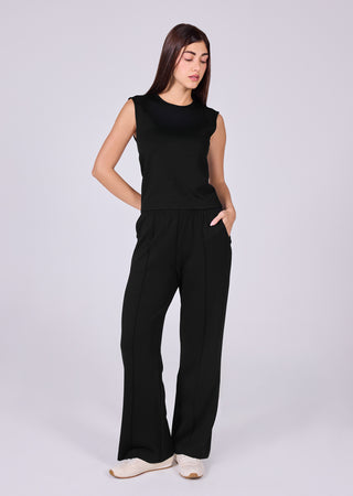 LC Home Women's Straight Leg Pants Black