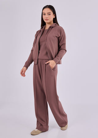 LC Home Women's Straight Leg Pants Tawny Rust